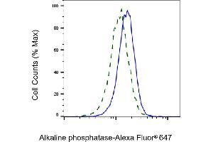 Validation of Alkaline phosphatase knockdown using flow cytometry.