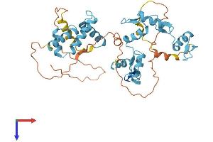 AlphaFold protein structure predicition of Human Recombinant ZSCAN23 Protein, UniprotID Q3MJ62