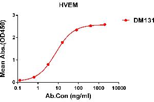 ELISA image for anti-Tumor Necrosis Factor Receptor Superfamily, Member 14 (TNFRSF14) (AA 39-202) antibody (ABIN7092932)