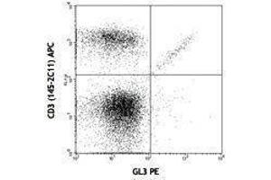 Flow Cytometry (FACS) image for anti-T-Cell Receptor gamma/delta (TCR gamma/delta) antibody (PE) (ABIN2663901) (TCR gamma/delta Antikörper  (PE))