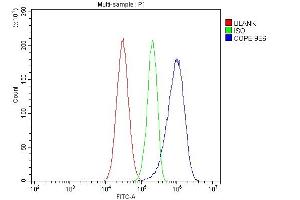 Flow Cytometry analysis of HepG2 cells using anti-COPE antibody (ABIN7602509).