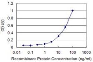 Detection limit for recombinant GST tagged SFXN3 is 1 ng/ml as a capture antibody. (SFXN3 Antikörper  (AA 1-100))