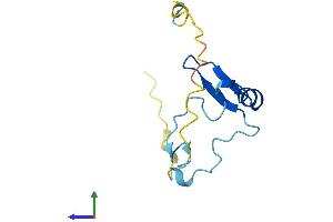 AlphaFold protein structure predicition of Human Recombinant EIF4EBP3 Protein, UniprotID O60516