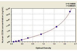 Typical standard curve (CD34 ELISA Kit)