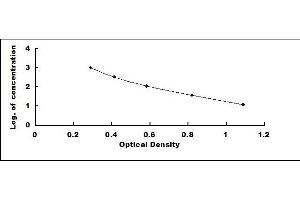 Typical standard curve (beta Endorphin ELISA Kit)