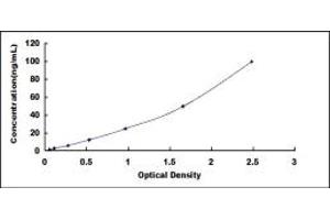 Typical standard curve (COL4a3 ELISA Kit)