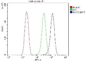 Flow Cytometry analysis of U20S cells using anti-Flotillin 2 antibody (ABIN3042393). (Flotillin 2 Antikörper  (AA 169-344))