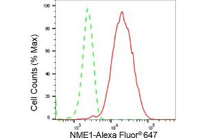Flow cytometric analysis of NME1 expression in HepG2 cells using NME1 antibody (ABIN7799617), 1:2,000). (Rekombinanter NME1 Antikörper)