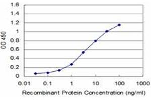 Detection limit for recombinant GST tagged PDK3 is approximately 0. (PDK3 Antikörper  (AA 174-263))