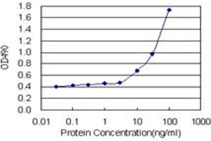 Sandwich ELISA detection sensitivity ranging from 3 ng/mL to 100 ng/mL. (RFXANK (Human) Matched Antibody Pair)