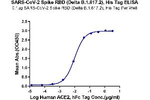 ELISA image for SARS-CoV-2 Spike (B.1.617.2 - delta), (RBD) protein (His tag) (ABIN7274458)