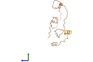 AlphaFold protein structure predicition of Human Recombinant COLCA1 Protein, UniprotID Q6ZS62
