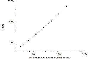 Typical standard curve (PDIA3 CLIA Kit)