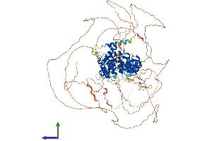 AlphaFold protein structure predicition of Mouse Recombinant Sec16b Protein, UniprotID Q91XT4