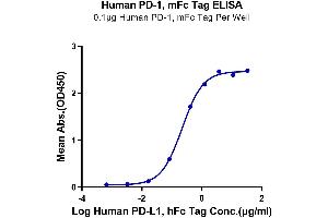 ELISA image for Programmed Cell Death 1 (PDCD1) (AA 25-167) protein (mFc Tag) (ABIN7275420)