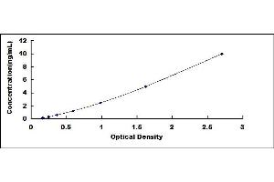 Typical standard curve (Spastin ELISA Kit)