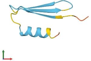 AlphaFold protein structure predicition of Human Recombinant KTN1-AS1 Protein, UniprotID Q86SY8