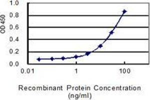 Detection limit for recombinant GST tagged DDX60 is 1 ng/ml as a capture antibody. (DDX60 Antikörper  (AA 1-183))