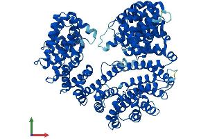 AlphaFold protein structure predicition of Human Recombinant KPNB1 Protein, UniprotID Q14974