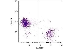 Chicken peripheral blood lymphocytes were stained with Mouse Anti-Chicken Ia-FITC. (MHC Class II I-A Antikörper  (FITC))