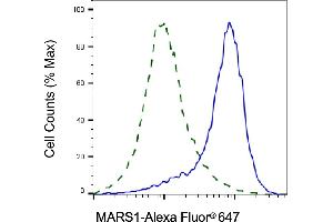 Validation of MARS1 knockdown using flow cytometry. (Rekombinanter Methionine--tRNA Ligase, Cytoplasmic Antikörper)