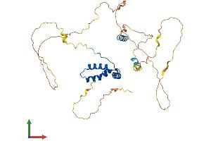 AlphaFold protein structure predicition of Human Recombinant SOX7 Protein, UniprotID Q9BT81