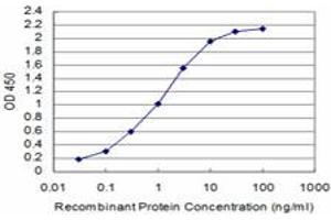 Detection limit for recombinant GST tagged SIX4 is approximately 0.