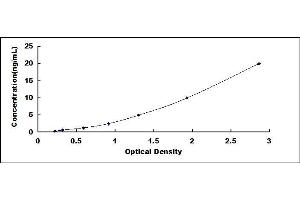 Typical standard curve (PRKG2 ELISA Kit)