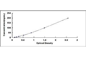 Typical standard curve (Anti-Synuclein alpha Antibody (Anti-SNCa) ELISA Kit)