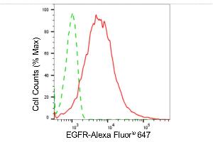 Flow cytometric analysis of EGFR expression in HepG2 cells using EGFR antibody (ABIN7798479), 1:2,000). (Rekombinanter EGFR Antikörper)