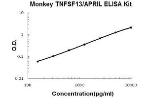 Monkey Primate TNFSF13/APRIL PicoKine ELISA Kit standard curve (TNFSF13 ELISA Kit)
