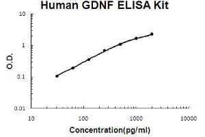 Human GDNF Accusignal ELISA Kit Human GDNF AccuSignal ELISA Kit standard curve.