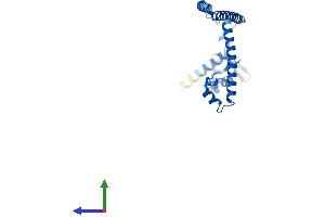 AlphaFold protein structure predicition of Human Recombinant PSMC3IP Protein, UniprotID Q9P2W1