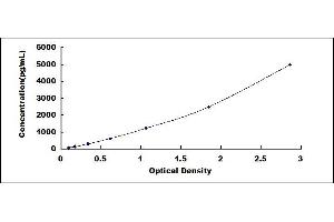 Typical standard curve (RNASE3 ELISA Kit)