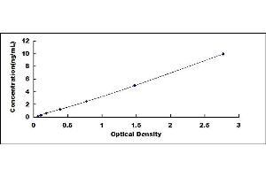 Typical standard curve (Ferritin ELISA Kit)