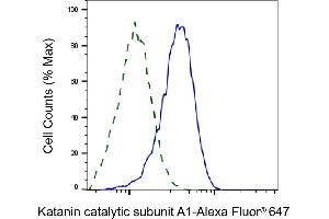 Validation of Katanin catalytic subunit A1 knockdown using flow cytometry. (Rekombinanter KATNA1 Antikörper)