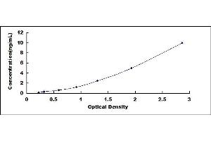 Typical standard curve (PARK7/DJ1 ELISA Kit)