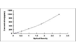 Typical standard curve (CXCL17 ELISA Kit)