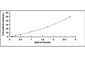 Typical standard curve (FABP1 ELISA Kit)