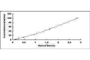 Typical standard curve (MMP 9 ELISA Kit)