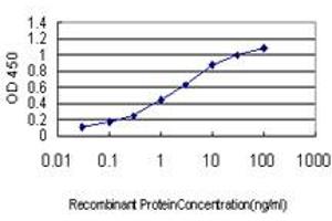 Detection limit for recombinant GST tagged CDX4 is approximately 0. (CDX4 Antikörper  (AA 71-170))