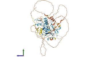 AlphaFold protein structure predicition of Mouse Recombinant Prdm6 Protein, UniprotID Q3UZD5
