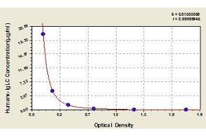 Typical standard curve (kappa Light Chain ELISA Kit)