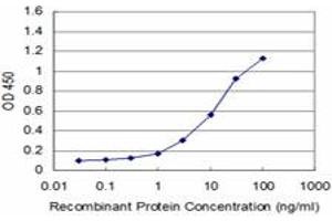 Detection limit for recombinant GST tagged LIMK1 is approximately 1ng/ml as a capture antibody. (LIM Domain Kinase 1 Antikörper  (AA 548-647))