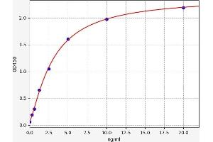 Typical standard curve (Integrin alpha 1 ELISA Kit)
