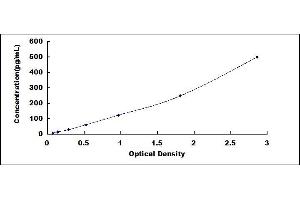 Typical standard curve (TNF alpha ELISA Kit)