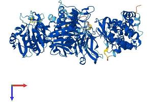 AlphaFold protein structure predicition of Mouse Recombinant Tcaf1 Protein, UniprotID Q8BNE1
