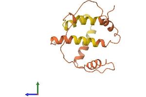 AlphaFold protein structure predicition of Human Recombinant LINC00173 Protein, UniprotID Q6ZV60