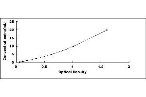 Typical standard curve (SEMA5B ELISA Kit)