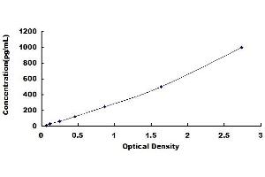 Typical standard curve (IL-21 ELISA Kit)